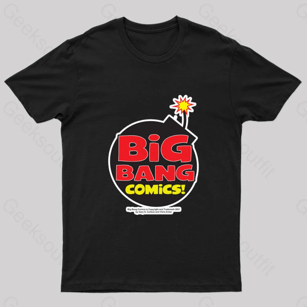 Primordial Great Explosion Comics Logo T-Shirt Black / S