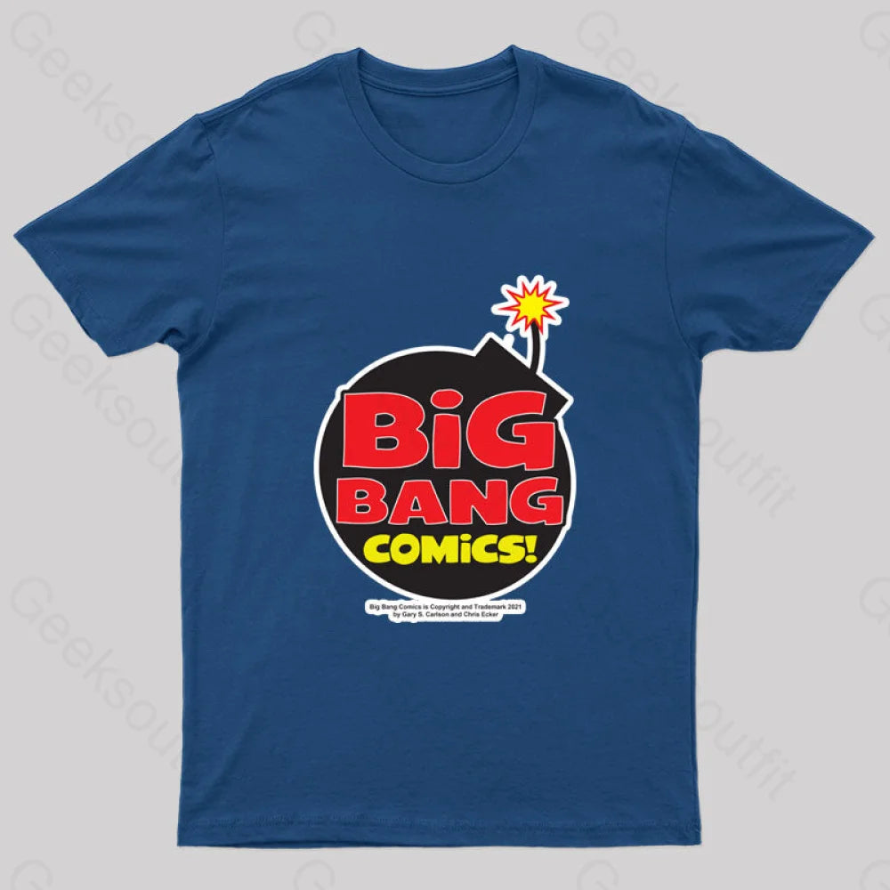 Primordial Great Explosion Comics Logo T-Shirt Navy / S