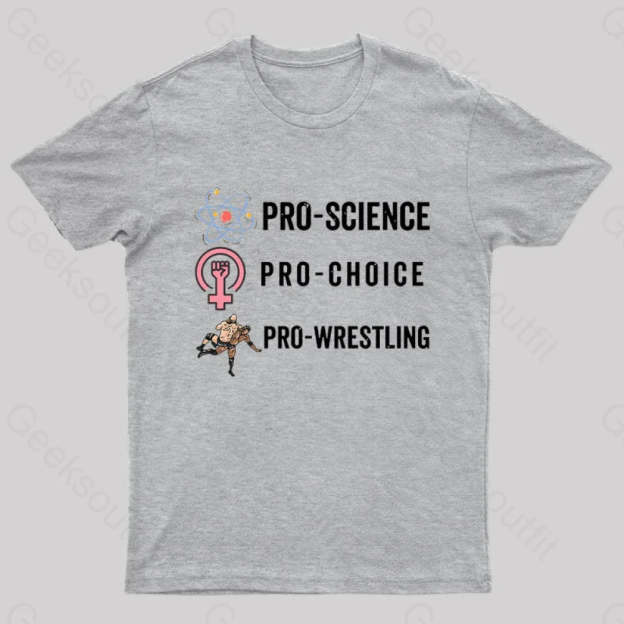 Pro Science Choice Wrestlig Nerd T-Shirt Grey / S