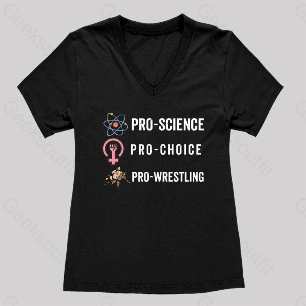 Pro Science Choice Wrestlig Women’s V-Neck T-Shirt Black / S