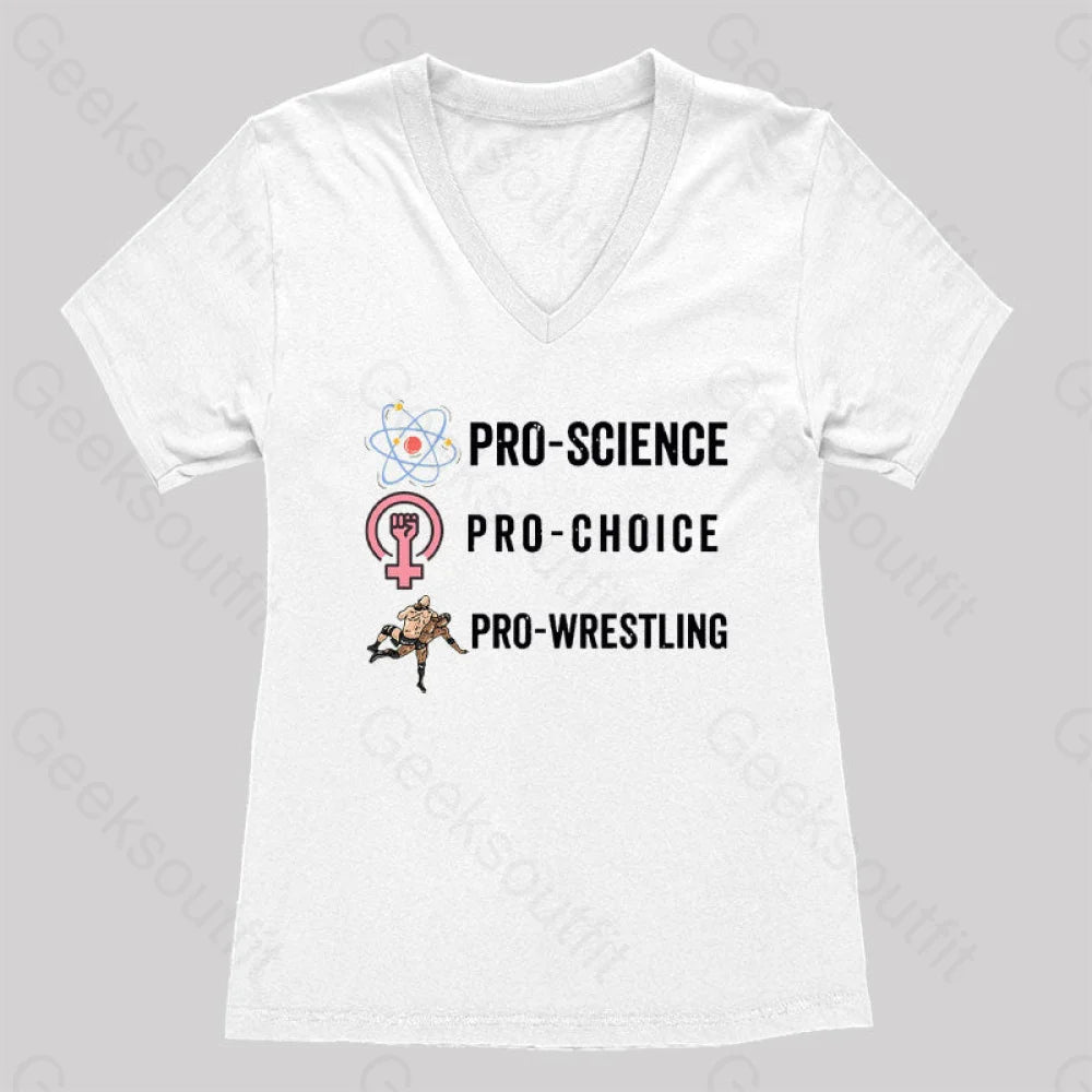 Pro Science Choice Wrestlig Women’s V-Neck T-Shirt White / S