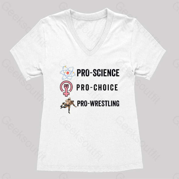 Pro Science Choice Wrestlig Women’s V-Neck T-Shirt White / S