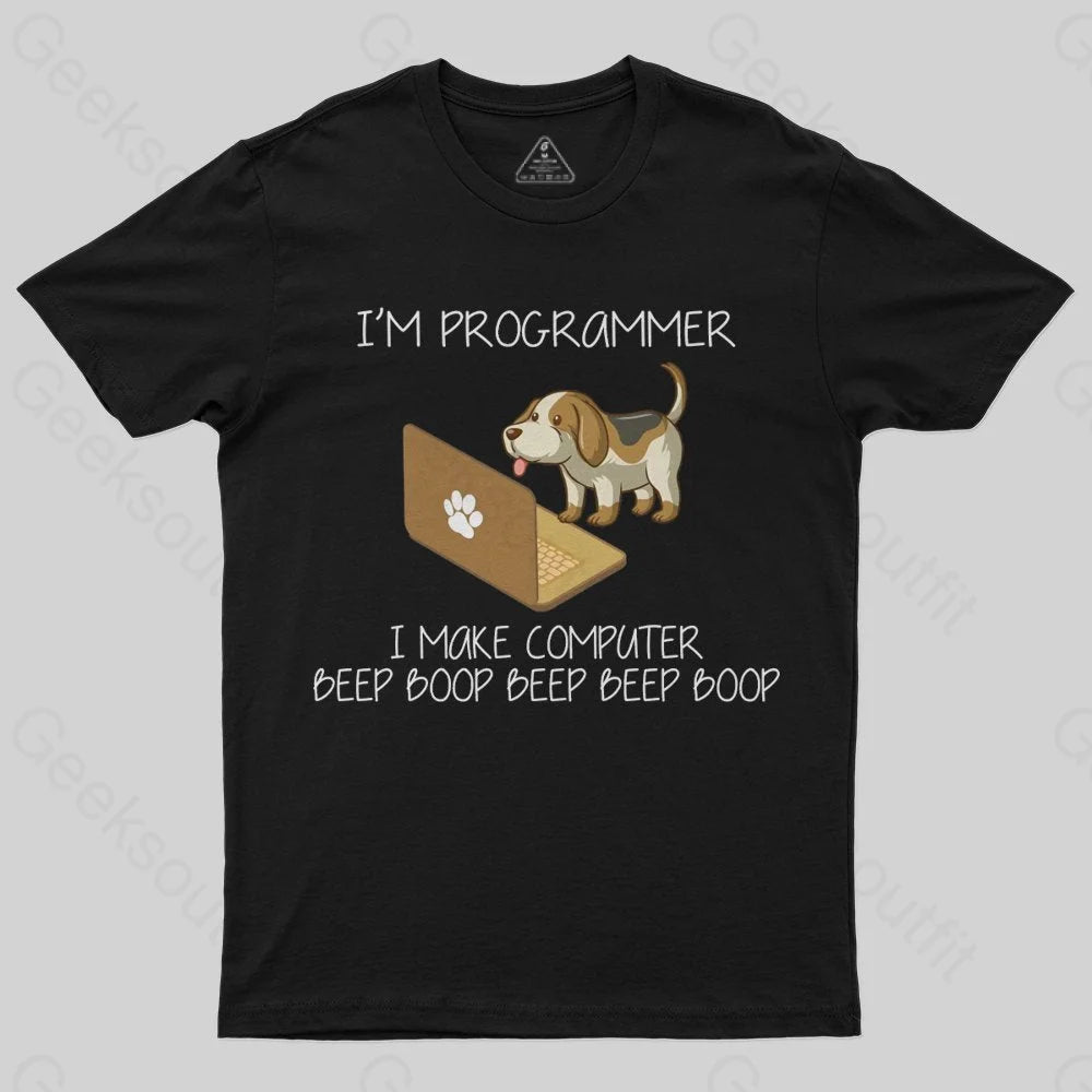 Programmer Beagle Dog T-Shirt - Geeksoutfit