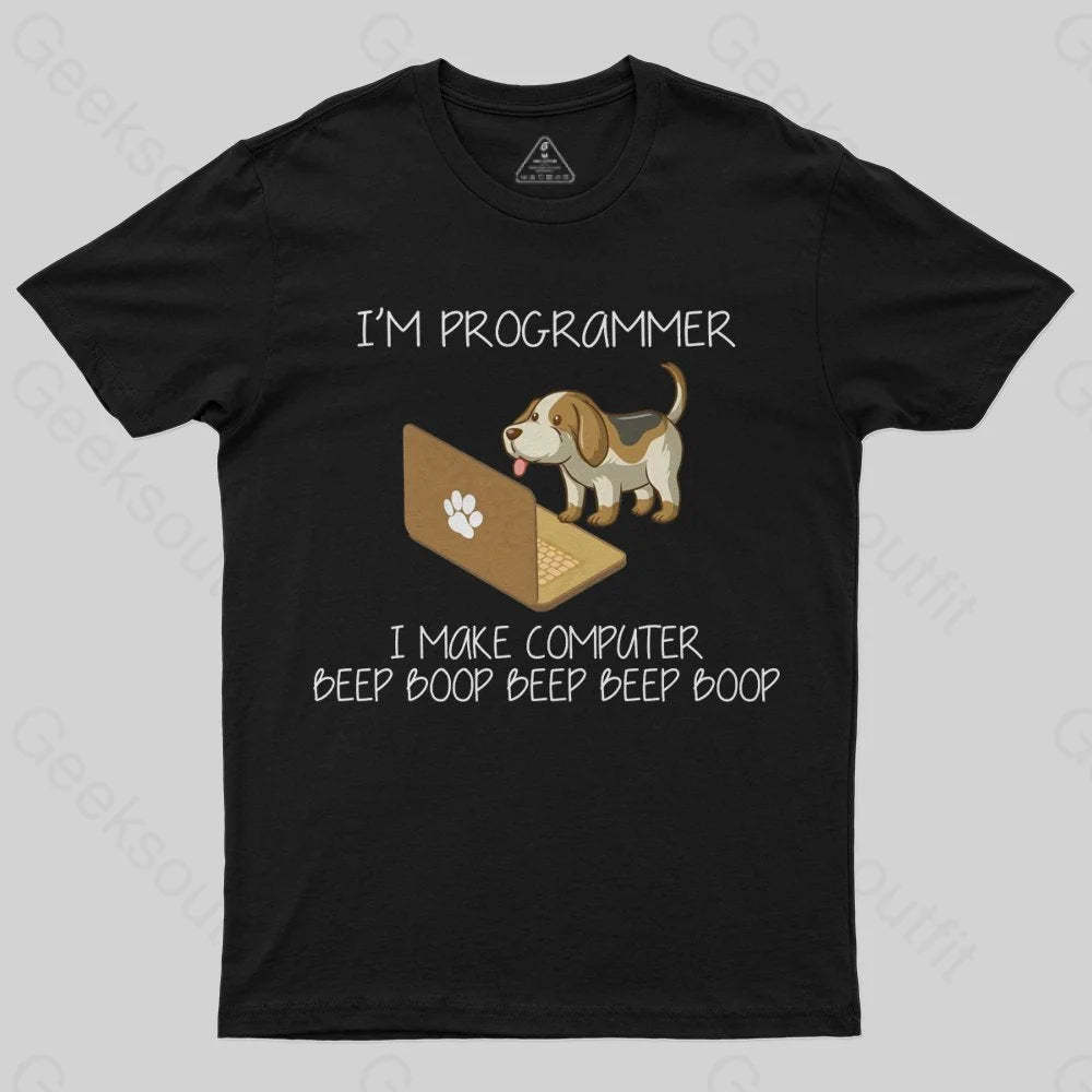 Programmer Beagle Dog T-Shirt - Geeksoutfit