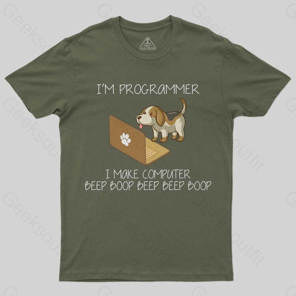 Programmer Beagle Dog T-Shirt - Geeksoutfit