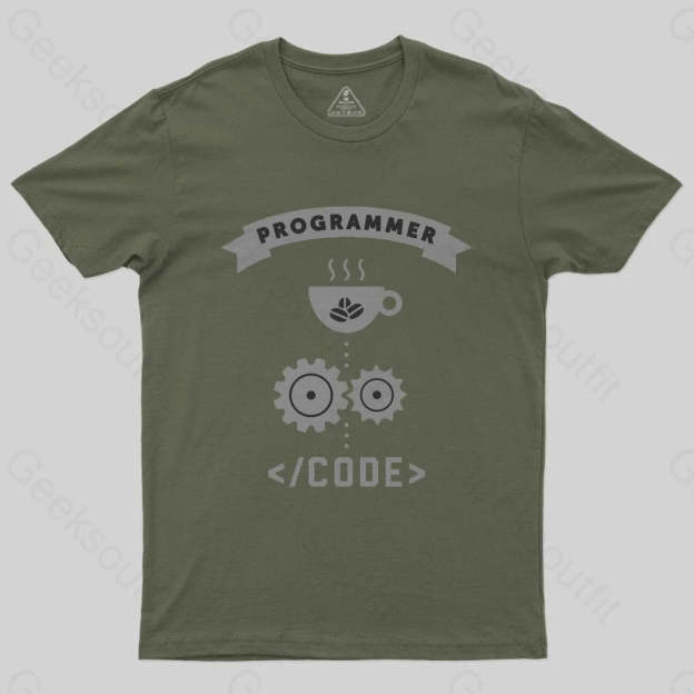 Programmer Coffee Code T-Shirt - Geeksoutfit