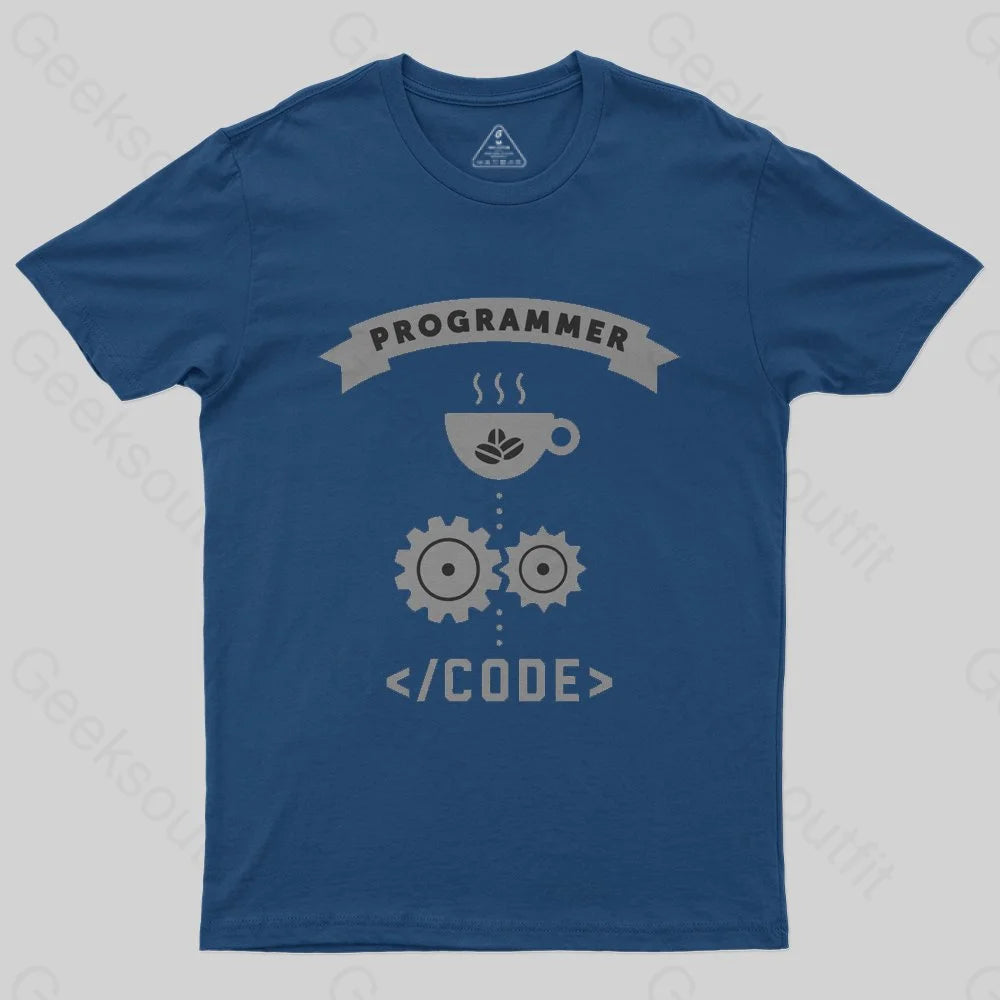 Programmer Coffee Code T-Shirt - Geeksoutfit