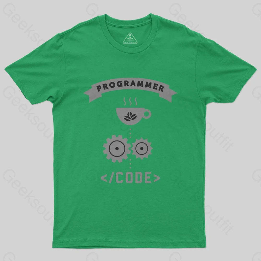 Programmer Coffee Code T-Shirt - Geeksoutfit