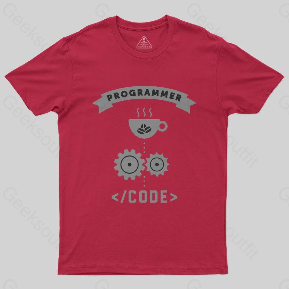 Programmer Coffee Code T-Shirt - Geeksoutfit