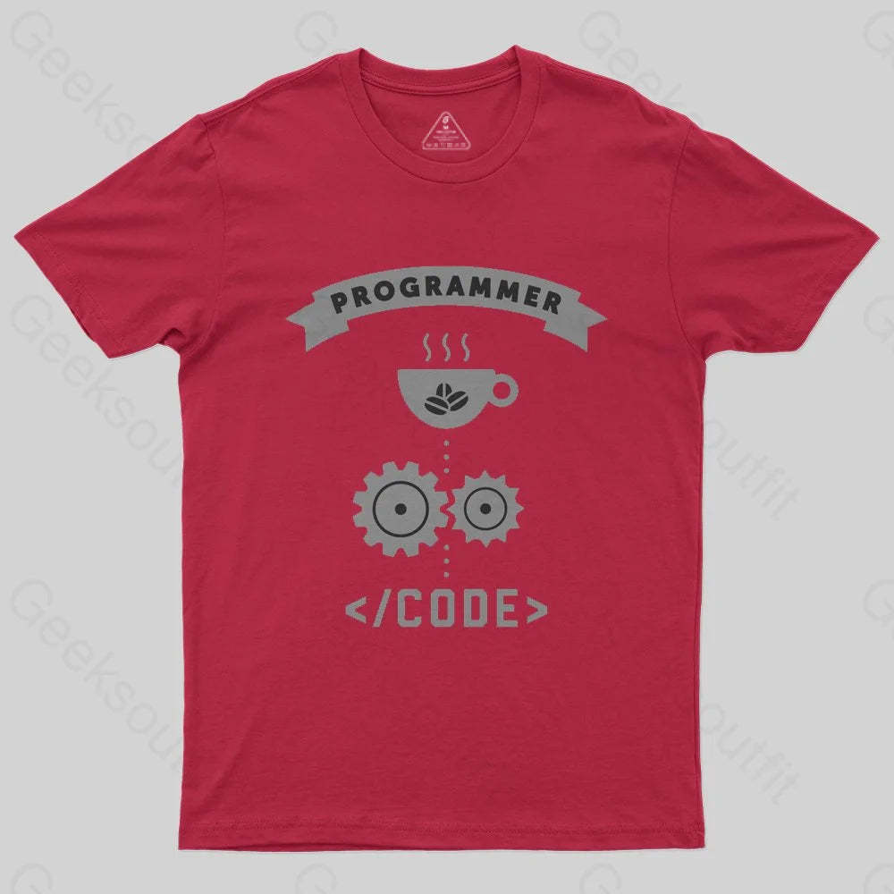 Programmer Coffee Code T-Shirt - Geeksoutfit