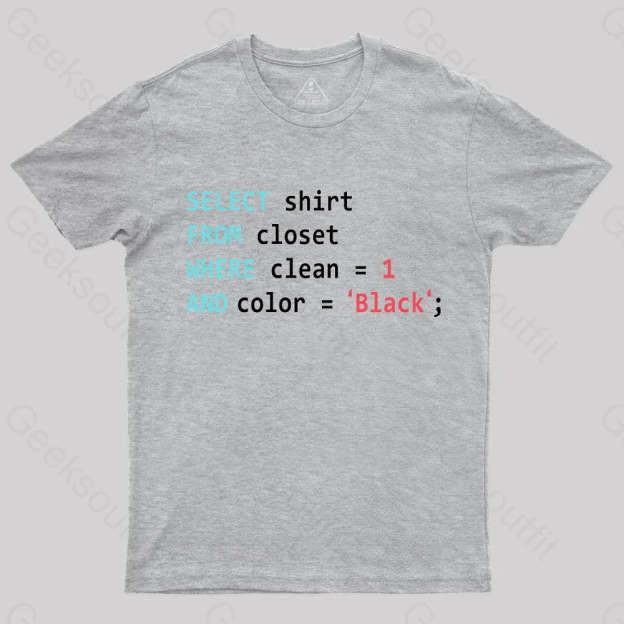 Programmer Database Geek T-Shirt Grey / S