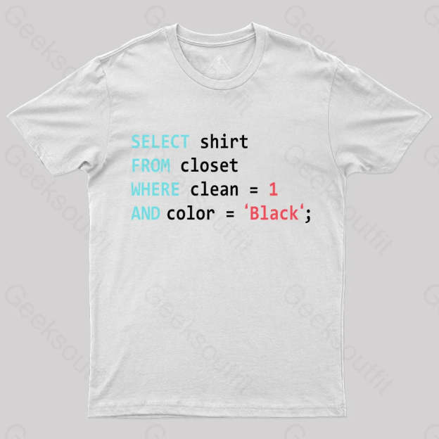 Programmer Database Geek T-Shirt White / S