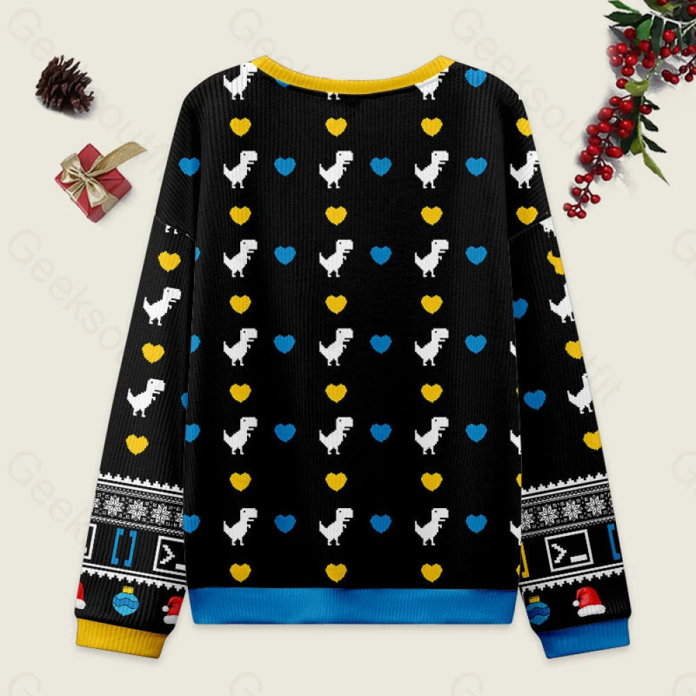 Geeksoutfit Programmer Funny Ugly Christmas Fuzzy Fleece Sweatshirt for Sale, image size:1000x1000