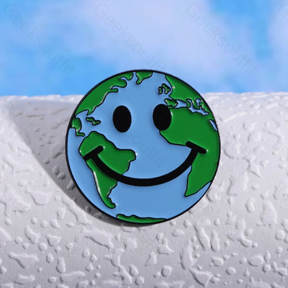 Protect Earth Day Smile Pins