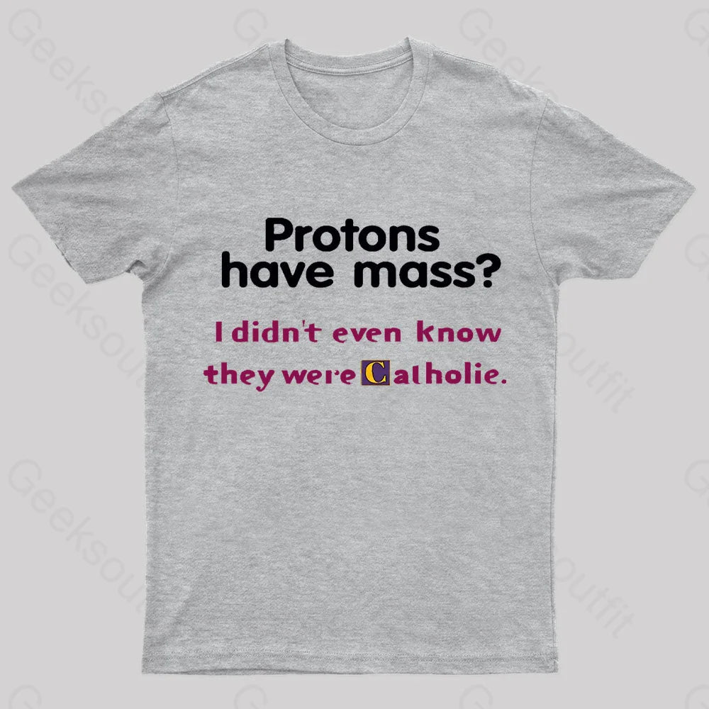 Protons Have Mass Nerd T-Shirt Grey / S