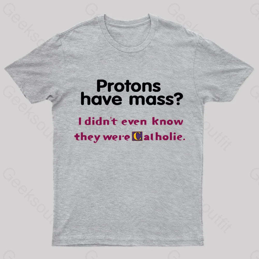 Protons Have Mass Nerd T-Shirt Grey / S