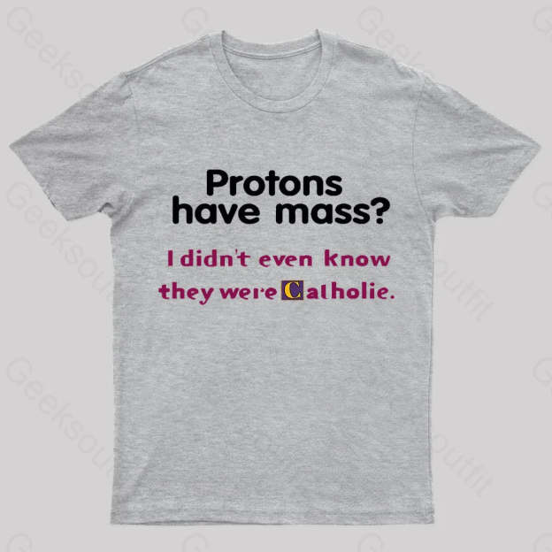 Protons Have Mass Nerd T-Shirt Grey / S
