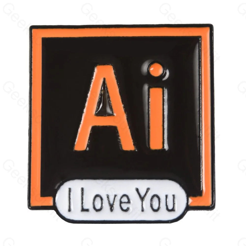 PS & AI Enamel Pins - Geeksoutfit