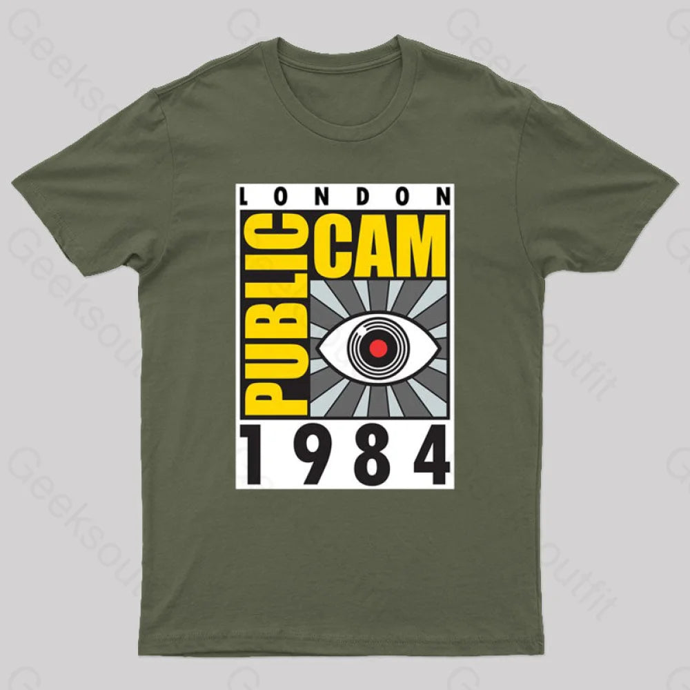 Public Cam Geek T-Shirt Army Green / S