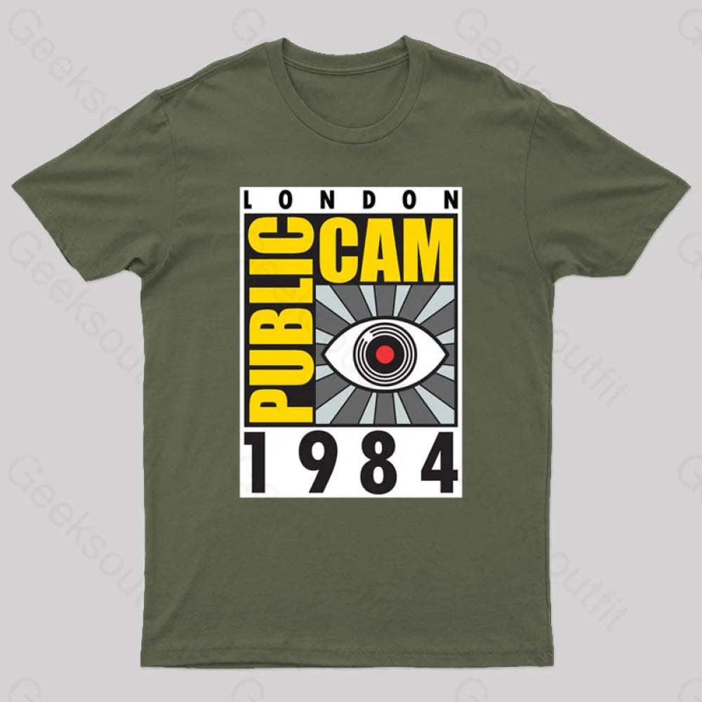 Public Cam Geek T-Shirt Army Green / S