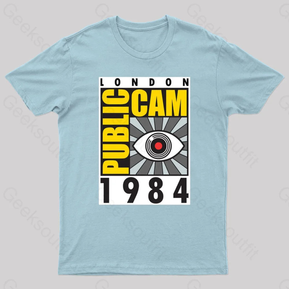 Public Cam Geek T-Shirt Light Blue / S