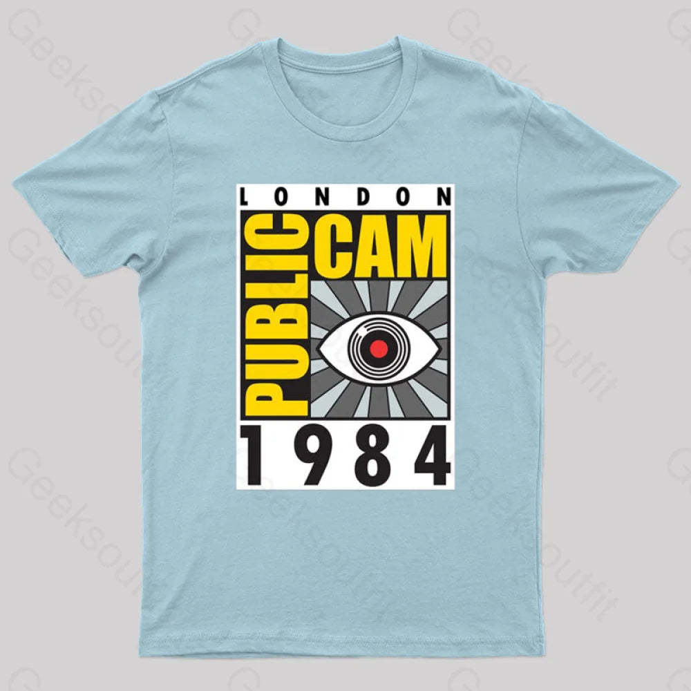 Public Cam Geek T-Shirt Light Blue / S