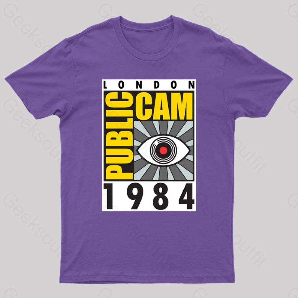 Public Cam Geek T-Shirt Purple / S