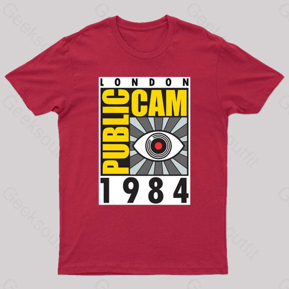 Public Cam Geek T-Shirt Red / S
