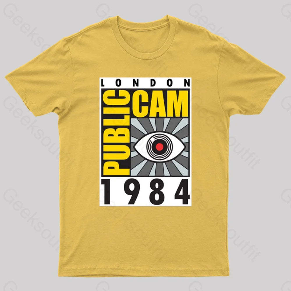 Public Cam Geek T-Shirt Yellow / S