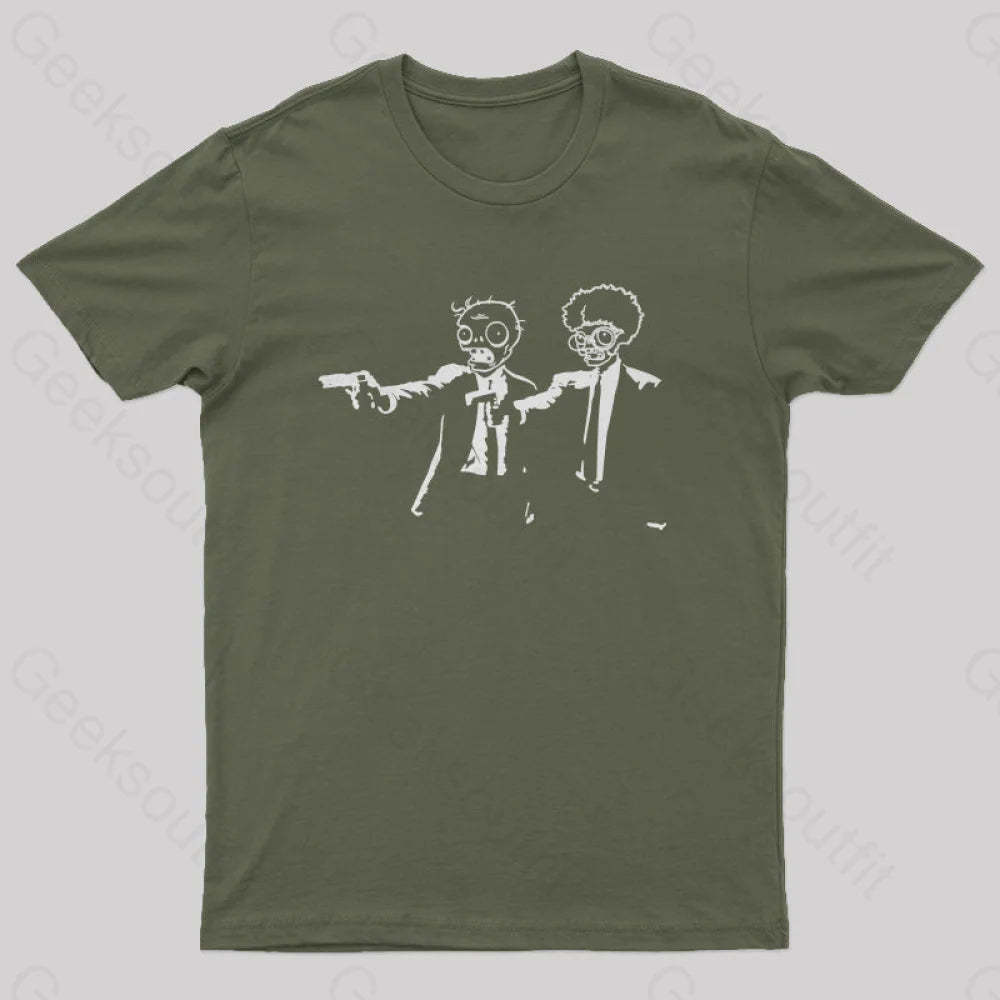 ★FULL OF SSUN★PULP FICTION Drive T-shirts★Dark Green★ pulp-fiction-vincent-jules-t-