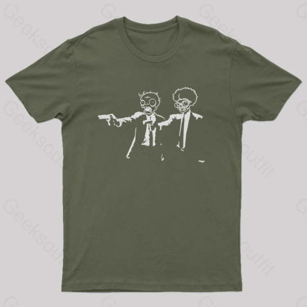 ★FULL OF SSUN★PULP FICTION Drive T-shirts★Dark Green★ Geeksoutfit Pulp Fiction and Plants vs. Zombies T-Shirt for Sale