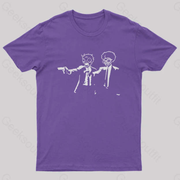 Geeksoutfit Pulp Fiction and Plants vs. Zombies T-Shirt for Sale
