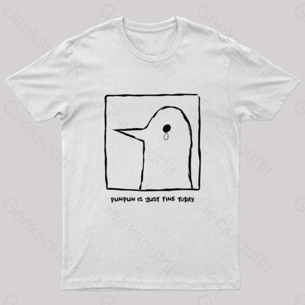Punpun Is Just Fine Today Nerd T-Shirt White / S