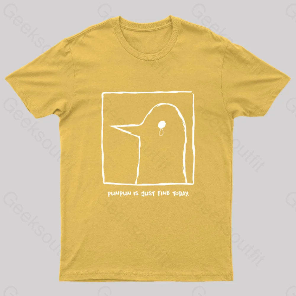 Punpun Is Just Fine Today Nerd T-Shirt Yellow / S