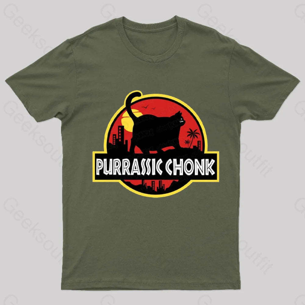 Purassic Chonk T-Shirt Army Green / S