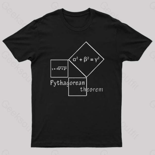 Pythagorean Theorem Nerd T-Shirt Black / S