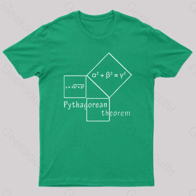 Pythagorean Theorem Nerd T-Shirt Green / S