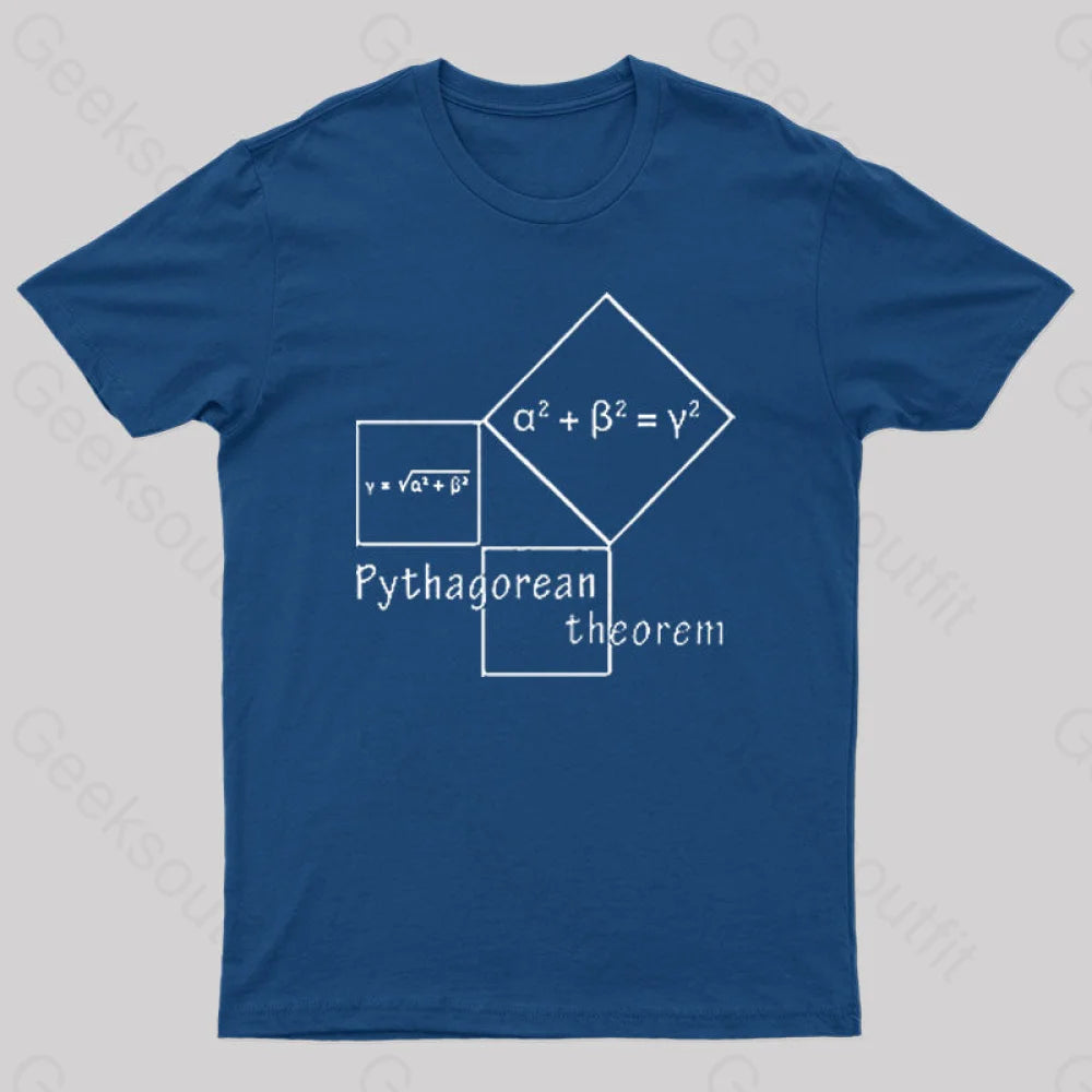 Pythagorean Theorem Nerd T-Shirt Navy / S