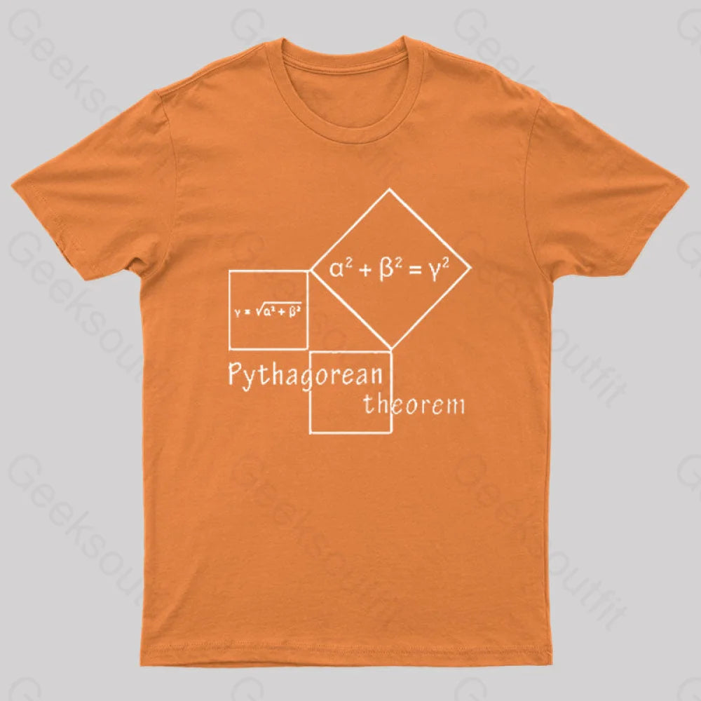 Pythagorean Theorem Nerd T-Shirt Orange / S