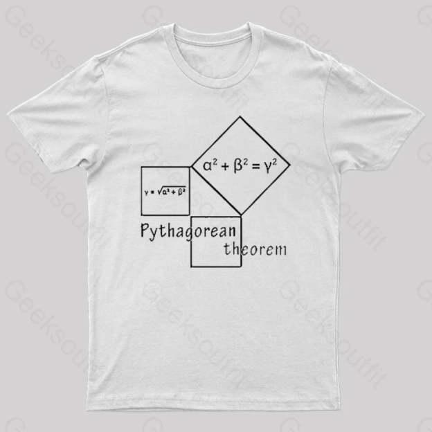 Pythagorean Theorem Nerd T-Shirt White / S