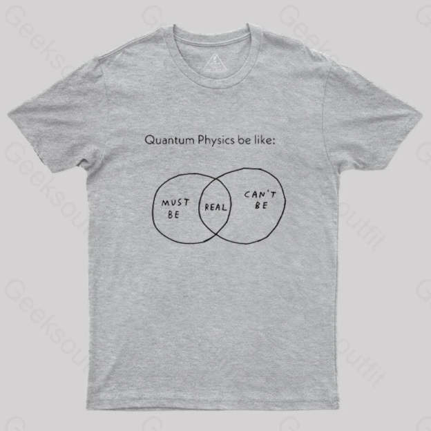 Quantum Physics Be Like Geek T-Shirt Grey / S