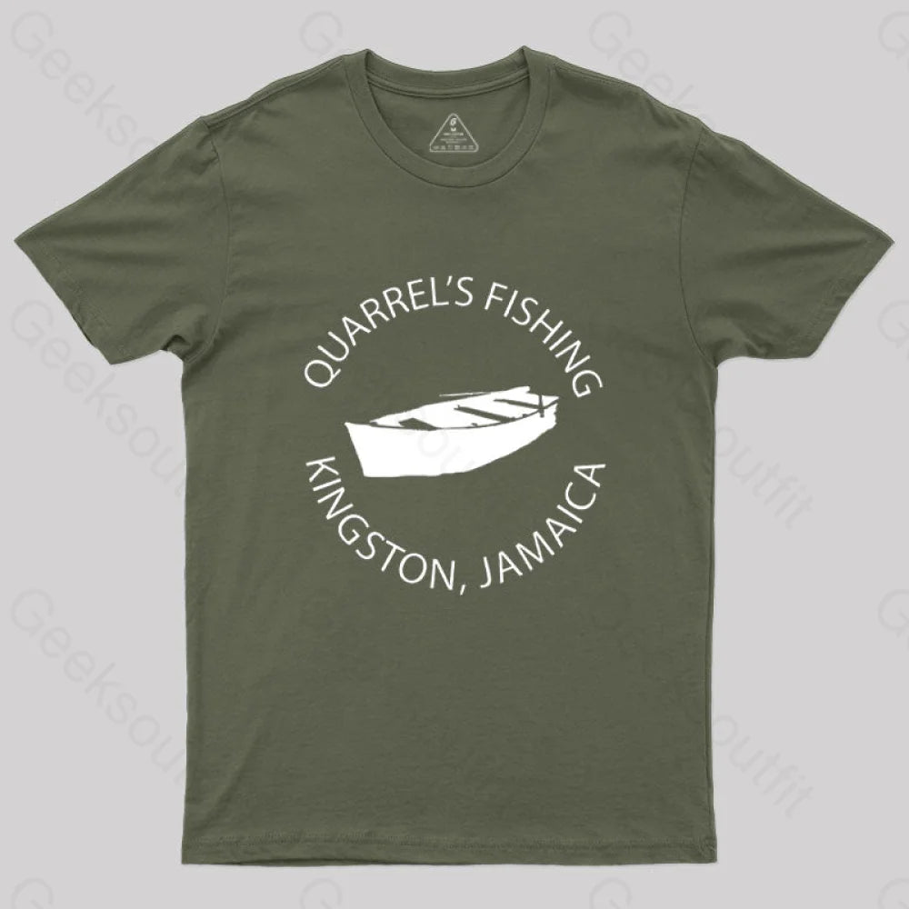 Quarrel’s Fishing T-Shirt Army Green / S