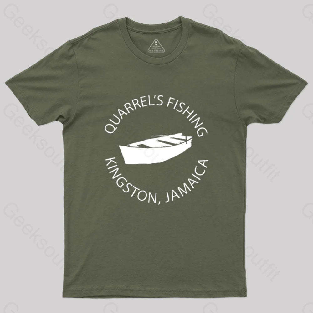 Quarrel’s Fishing T-Shirt Army Green / S