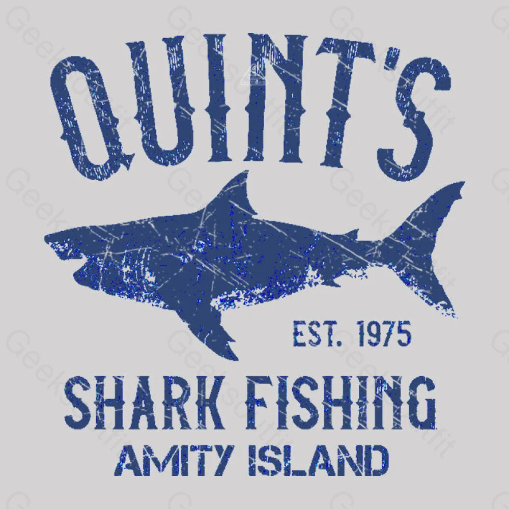 Quint¡¯s Shark Fishing Amity Island Nerd T-Shirt