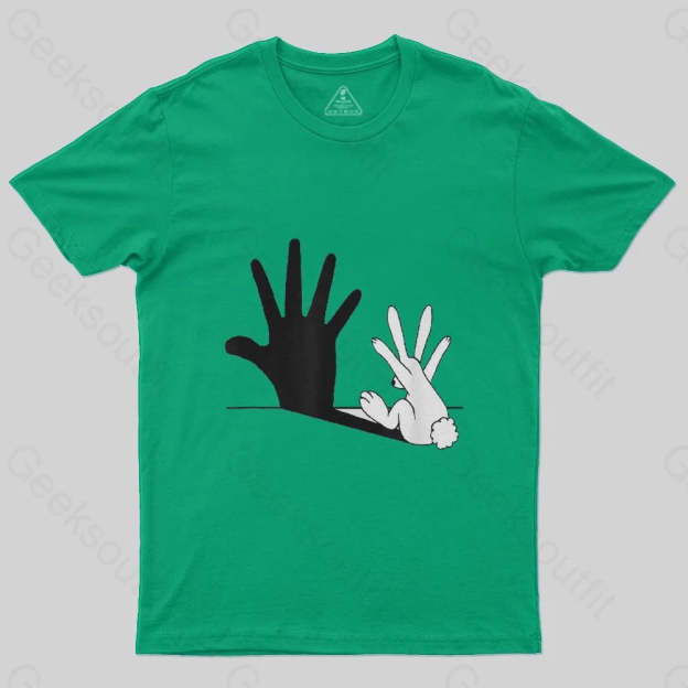Rabbit Hand Shadow Funny T-Shirt - Geeksoutfit