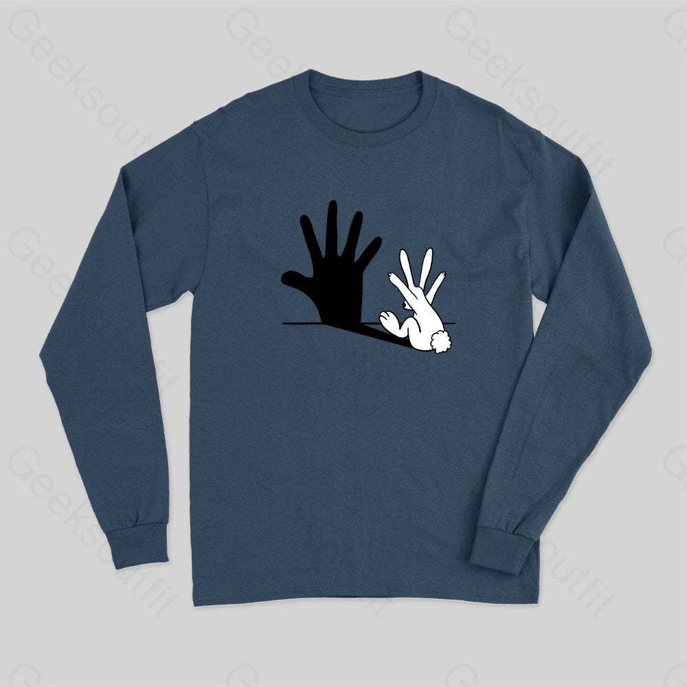 Geeksoutfit Rabbit Hand Shadow Funny T-Shirt for Sale