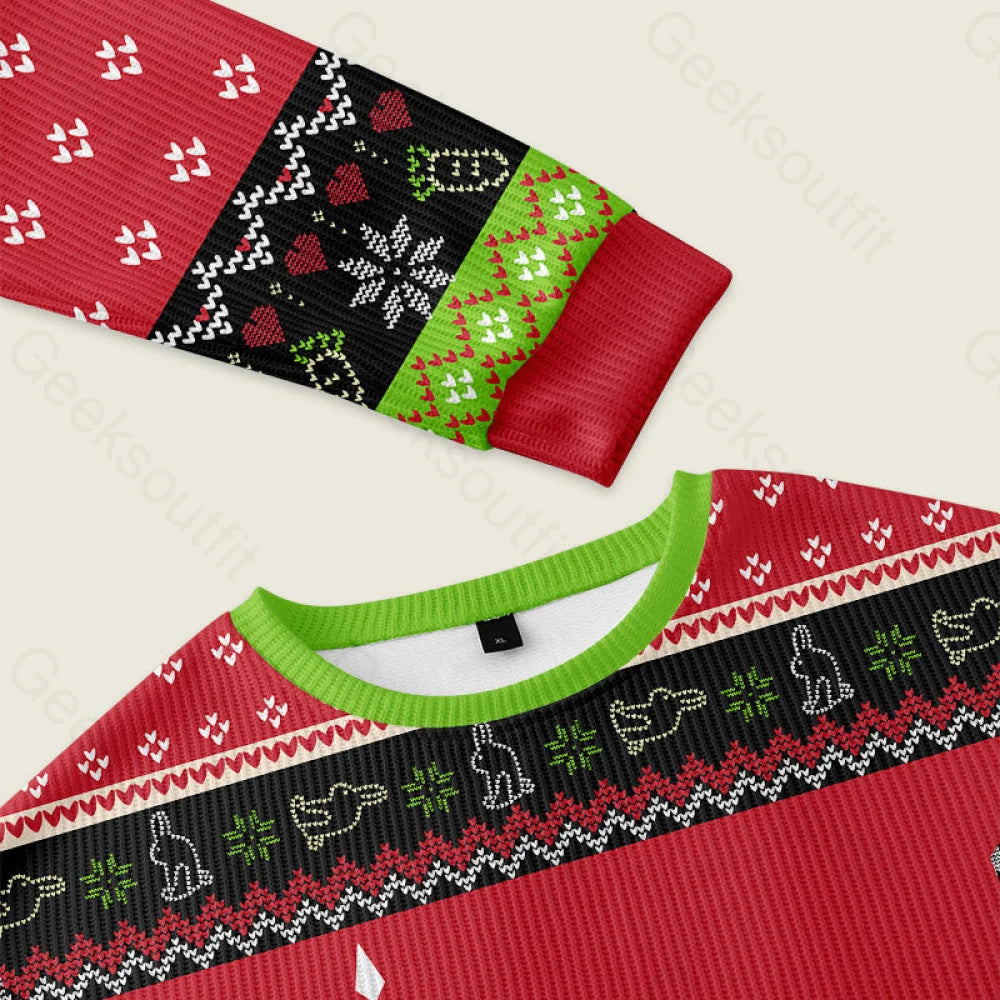 Rabbit Or Duck Funny Red Ugly Christmas Sweater
