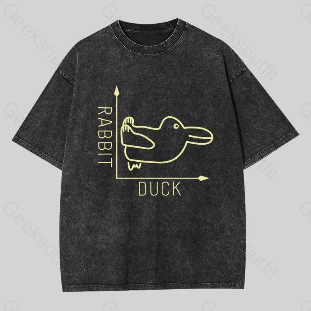Rabbit Or Duck Washed T-Shirt