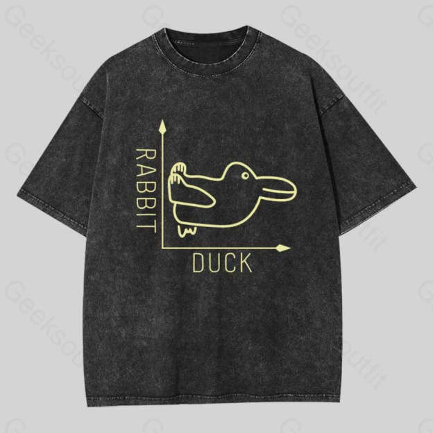 Rabbit Or Duck Washed T-Shirt