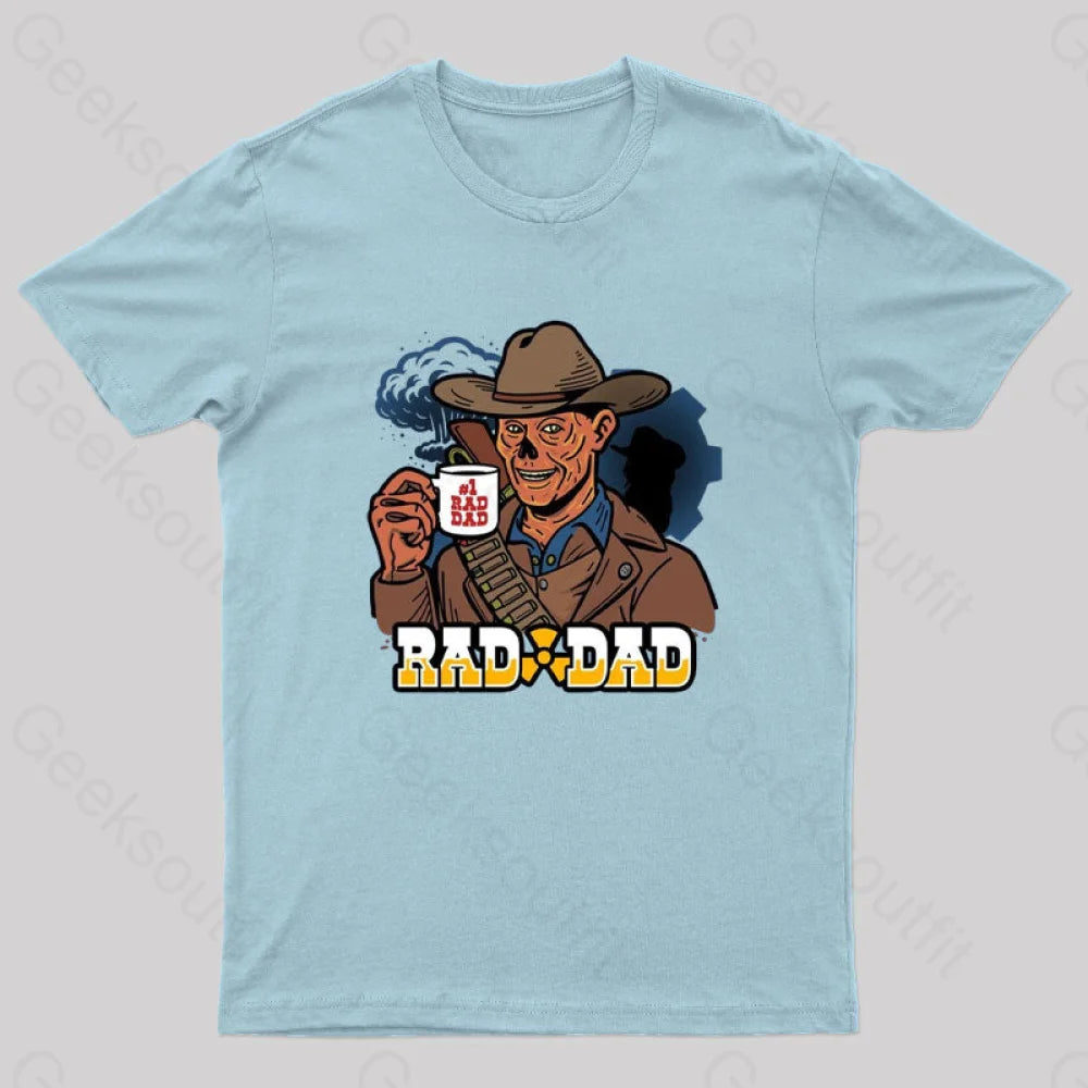 Rad Dad Geek T-Shirt Light Blue / S